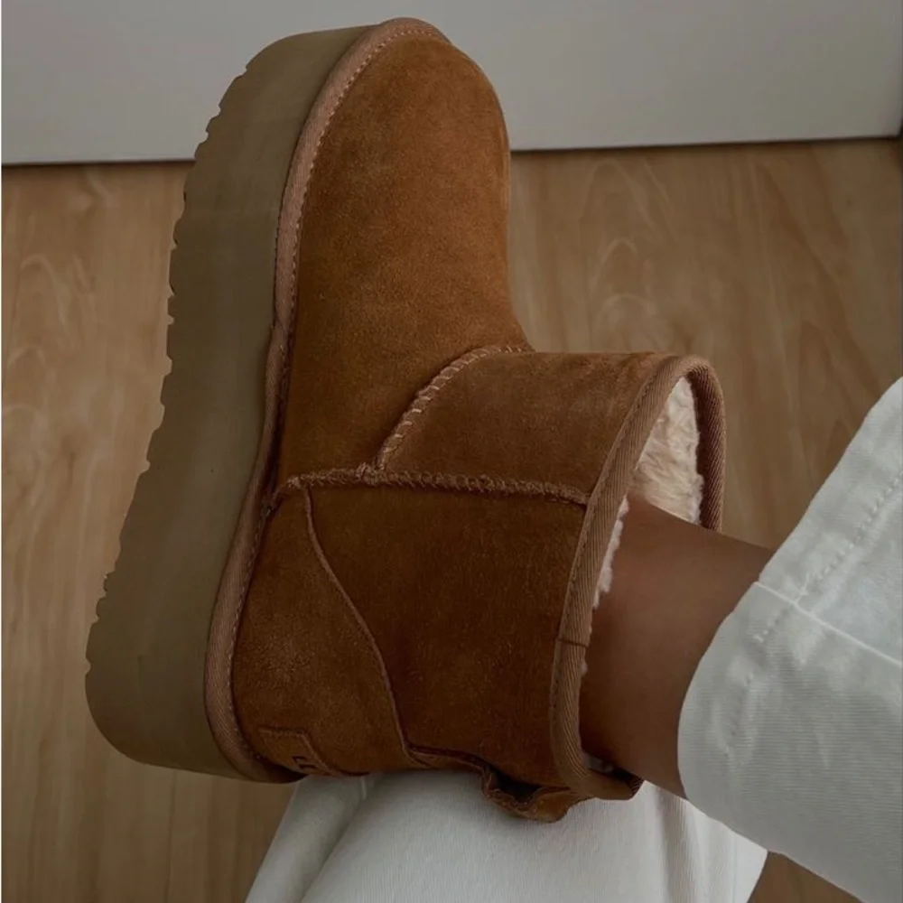 UGG CLASSIC MINI PLATFORM BOOTS NWT NIB Shoes chestnut - Picture 4 of 10